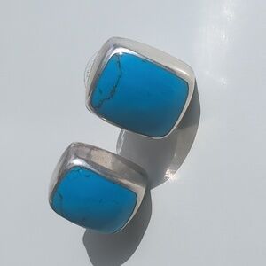Turquoise 925 Mexico 925 Sterling Silver Earrings